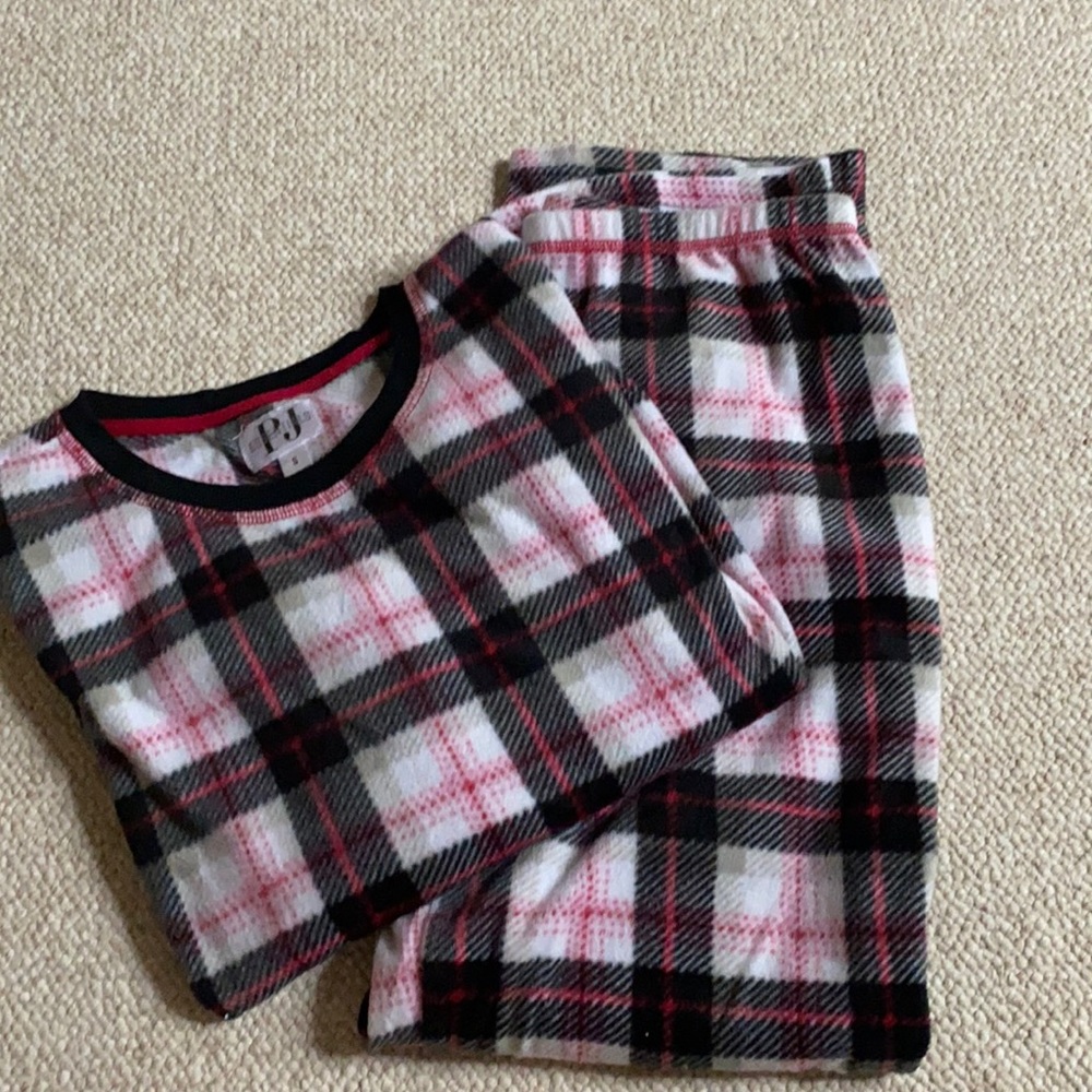 Pink Plaid Pajama Set